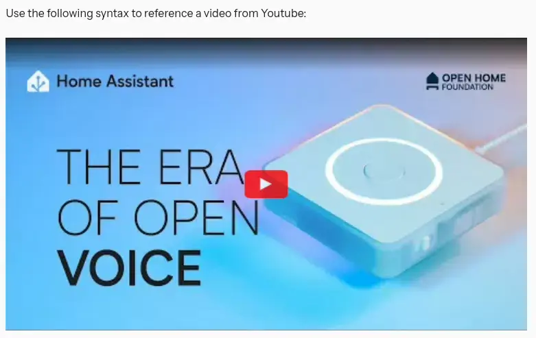Screencast showing a reference to Youtube to start at a specific time